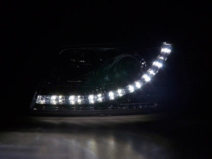 Scheinwerfer Set Daylight LED TFL-Optik VW Bus Typ T5 Bj. 03-09 chrom