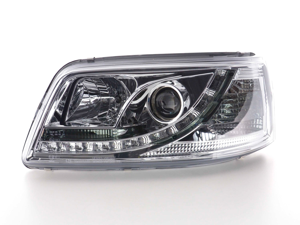 Scheinwerfer Set Daylight LED TFL-Optik VW Bus Typ T5 Bj. 03-09 chrom