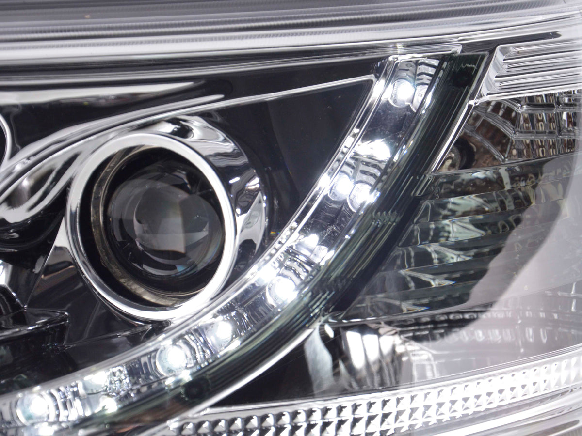 Scheinwerfer Set Daylight LED TFL-Optik VW Bus Typ T5 Bj. 03-09 chrom