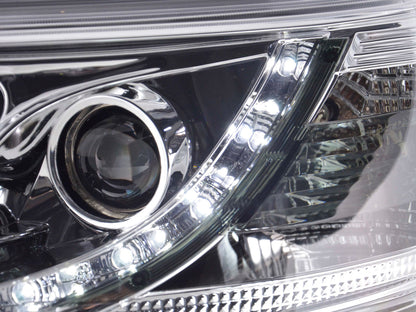 Scheinwerfer Set Daylight LED TFL-Optik VW Bus Typ T5 Bj. 03-09 chrom