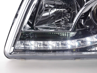 Scheinwerfer Set Daylight LED TFL-Optik VW Bus Typ T5 Bj. 03-09 chrom