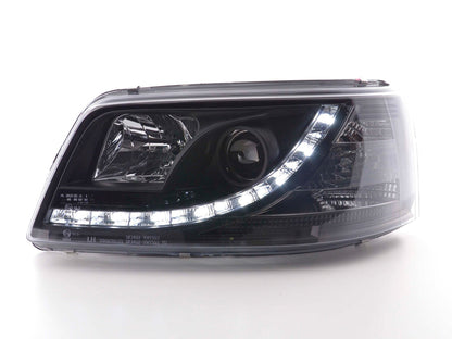 Scheinwerfer Set Daylight LED TFL-Optik VW Bus T5 Bj. 03-09 schwarz