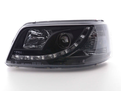 Scheinwerfer Set Daylight LED TFL-Optik VW Bus T5 Bj. 03-09 schwarz