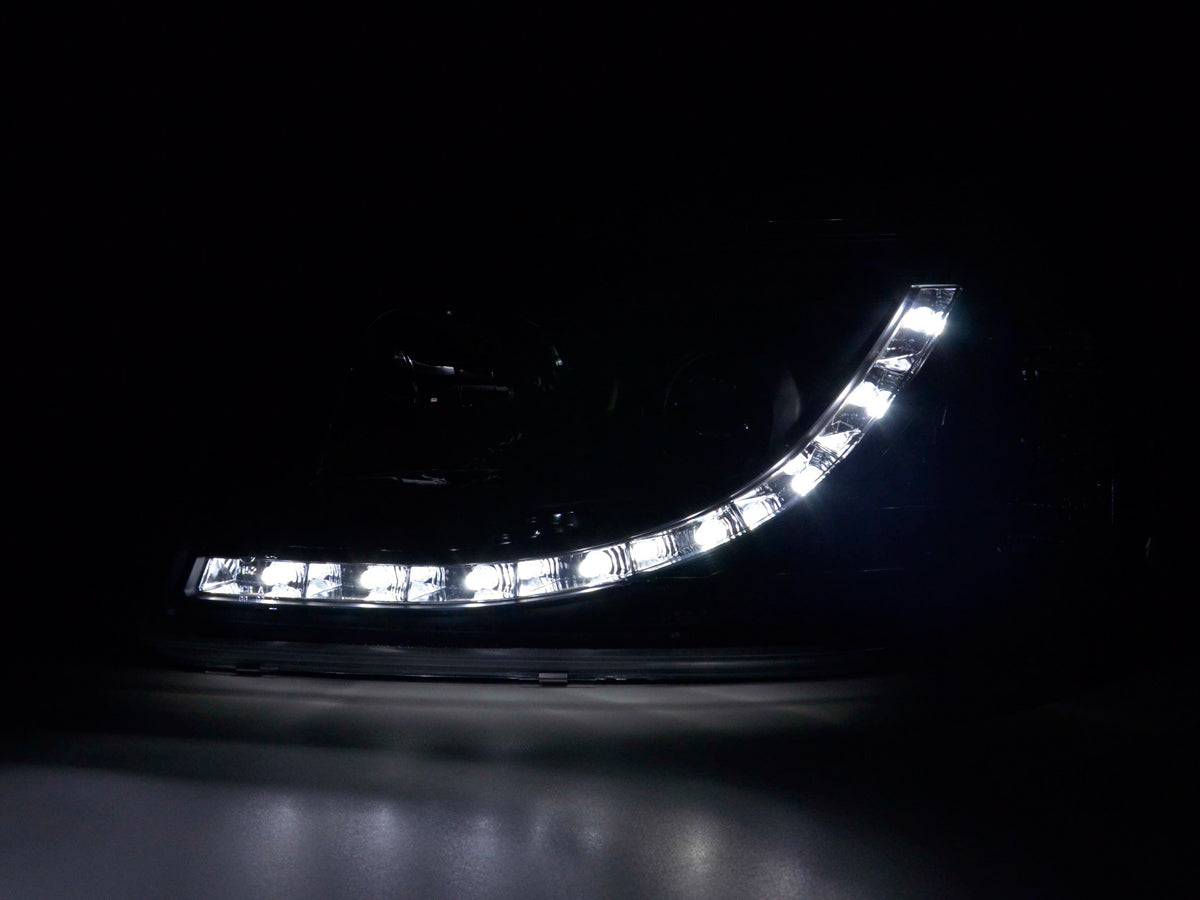 Scheinwerfer Set Daylight LED Tagfahrlicht VW Bus T5  03-09 schwarz