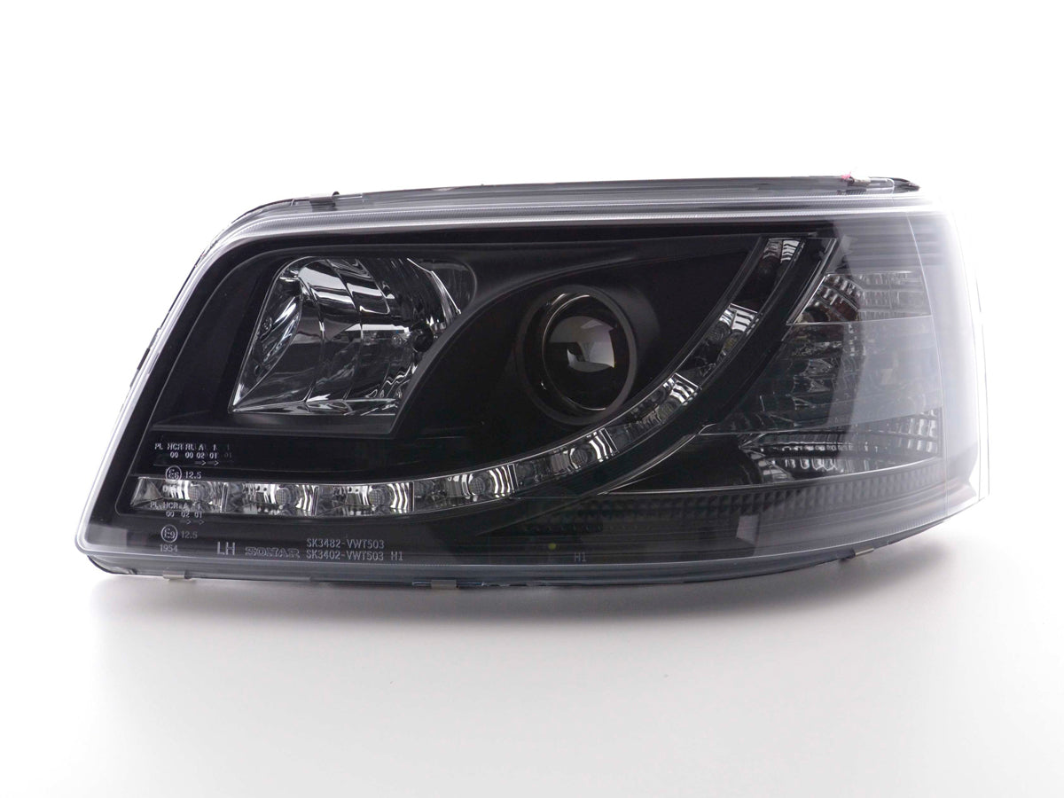 Scheinwerfer Set Daylight LED Tagfahrlicht VW Bus T5  03-09 schwarz