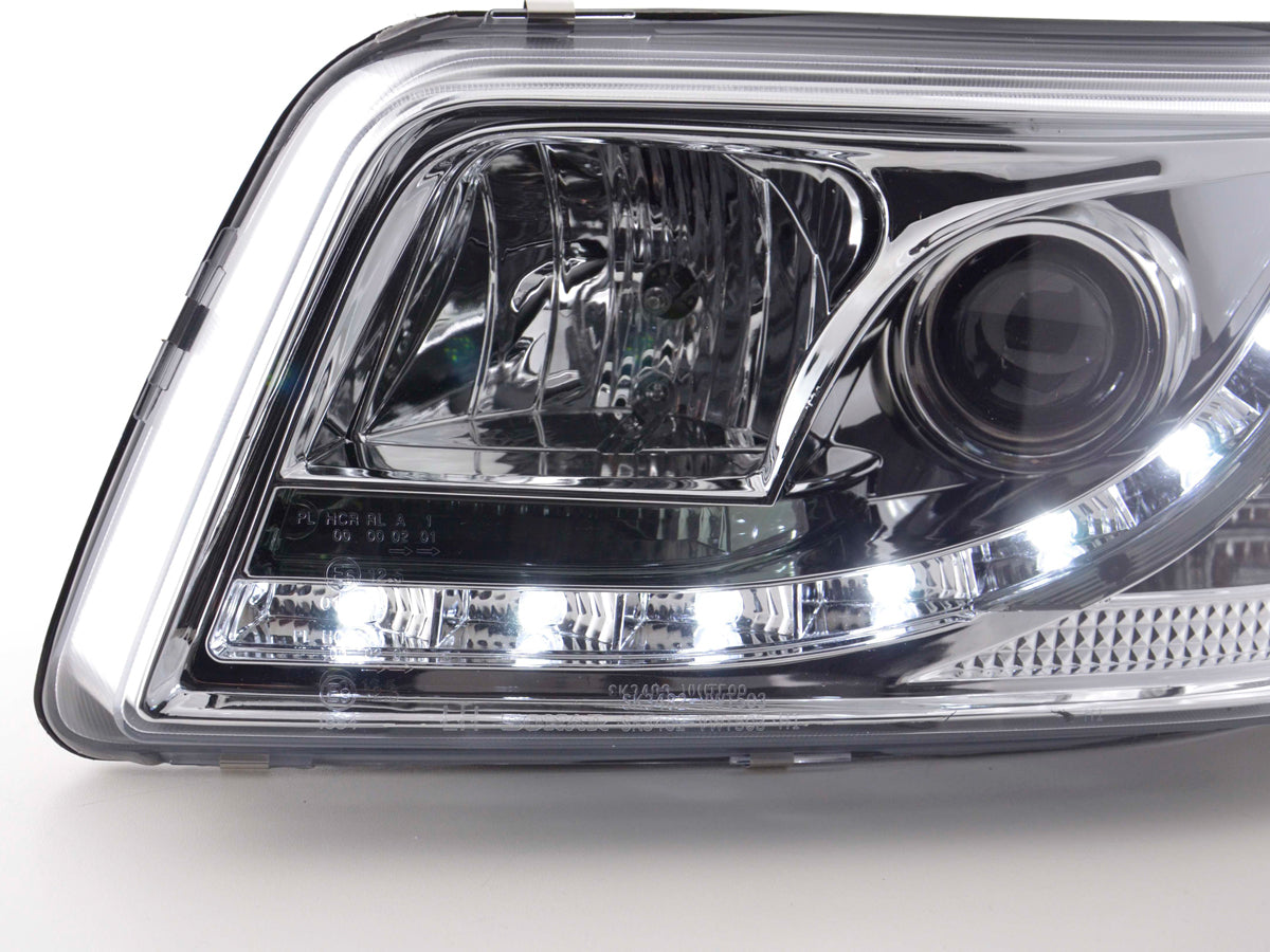 Scheinwerfer Set Daylight LED Tagfahrlicht VW Bus T5 Bj. 03-09 chrom