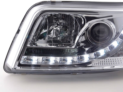 Scheinwerfer Set Daylight LED Tagfahrlicht VW Bus T5  03-09 chrom