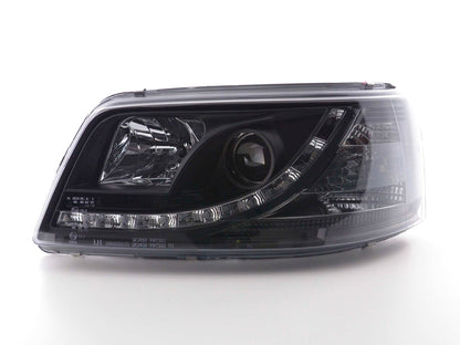 Scheinwerfer Set Daylight LED Tagfahrlicht VW Bus T5 Bj. 03-09 schwarz