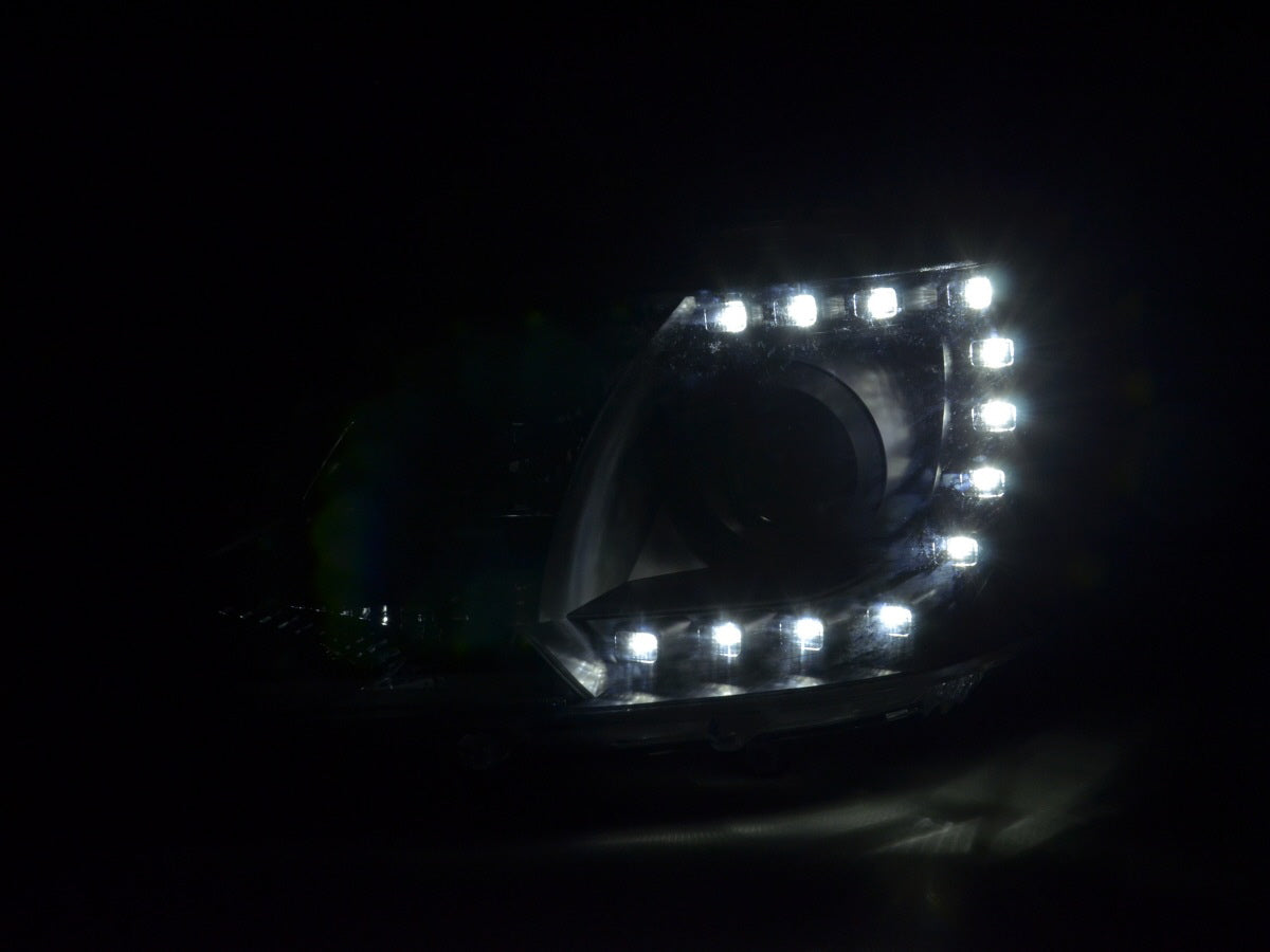 Scheinwerfer Set Daylight LED Tagfahrlicht VW Bus T5 Bj. ab 2009 schwarz
