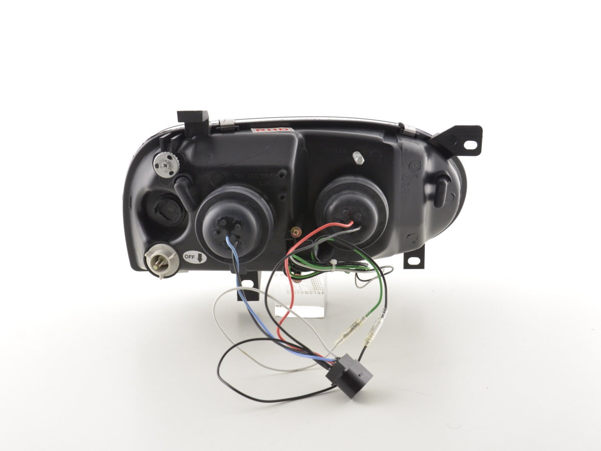 Scheinwerfer Set Daylight LED TFL-Optik VW Golf 3 Typ 1HXO 1EXO Bj. 91-97 schwarz
