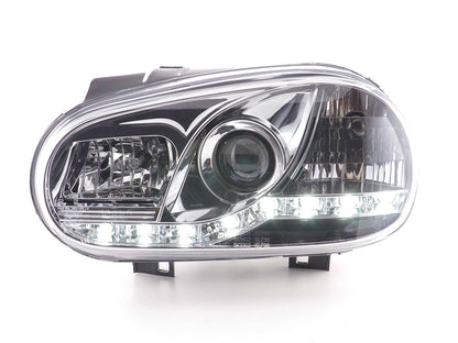 Scheinwerfer Set Daylight LED Tagfahrlicht VW Golf 4 Bj. 97-03 chrom