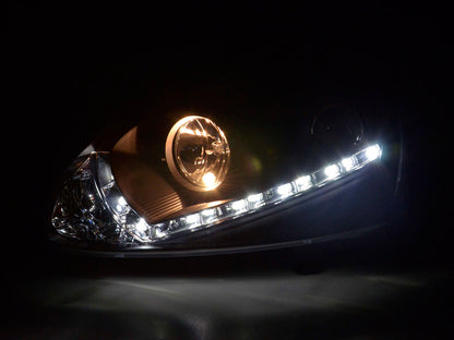 Scheinwerfer Set Daylight LED Tagfahrlicht VW Golf 5 Typ 1K Bj. 03-08 schwarz