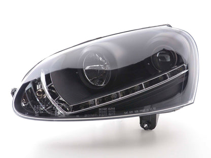 Scheinwerfer Set Daylight LED Tagfahrlicht VW Golf 5 Typ 1K Bj. 03-08 schwarz