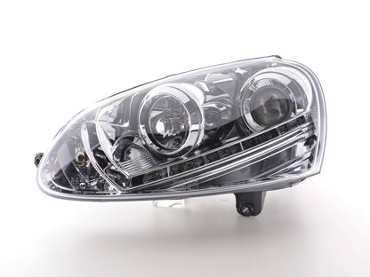 Scheinwerfer Set Daylight LED TFL-Optik VW Golf 5 Bj. 03-08 chrom