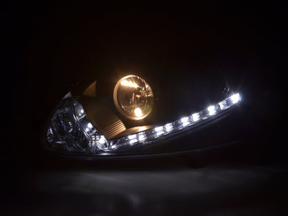 Scheinwerfer Set Daylight LED Tagfahrlicht VW Golf 5 Typ 1K Bj. 03-08 schwarz für Rechtslenker