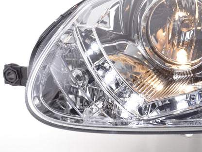 Scheinwerfer Set Daylight LED Tagfahrlicht VW Golf 5 Typ 1K Bj. 03-08 chrom für Rechtslenker