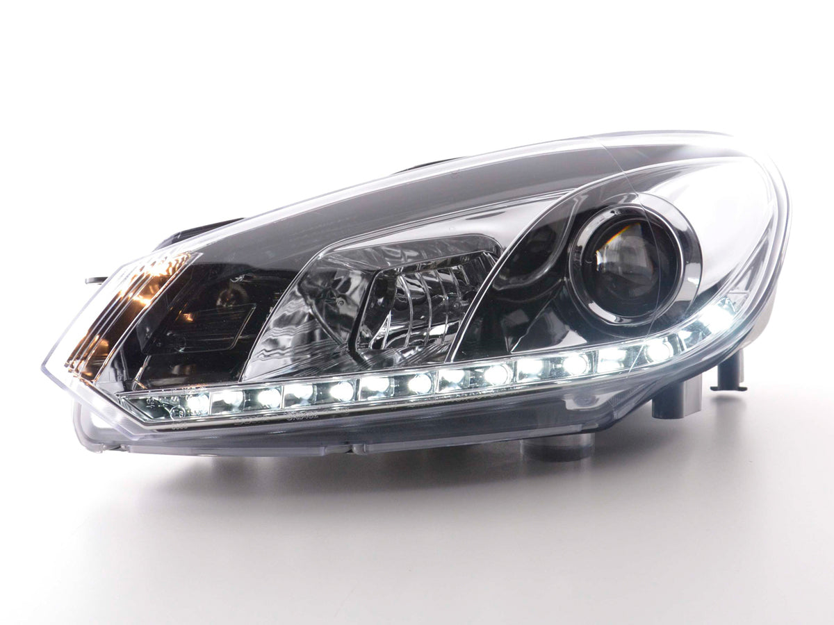 Scheinwerfer Set Daylight LED Tagfahrlicht VW Golf 6 Typ 1K Bj. 08- chrom