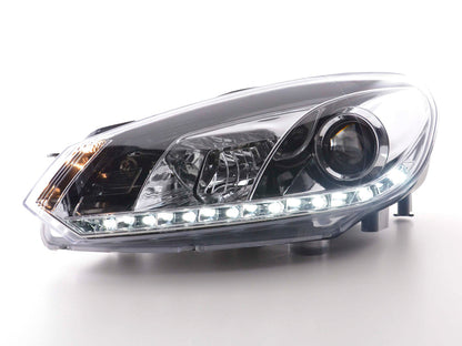 Scheinwerfer Set Daylight LED Tagfahrlicht VW Golf 6 Typ 1K Bj. 08- chrom