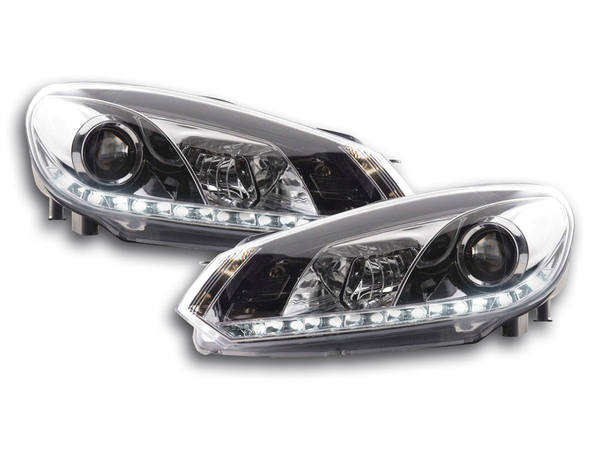 Scheinwerfer Set Daylight LED Tagfahrlicht VW Golf 6 Typ 1K Bj. 08- chrom