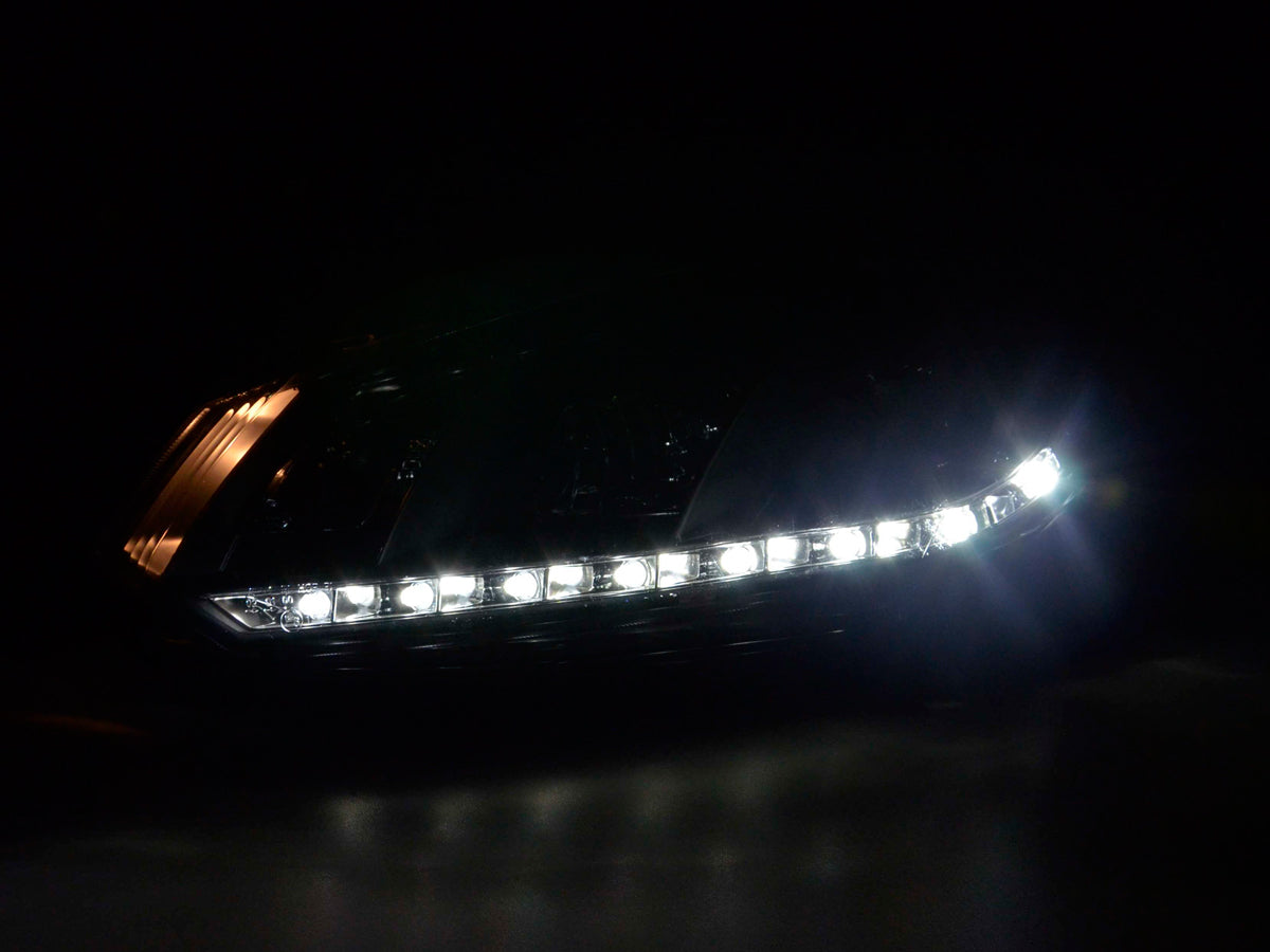Scheinwerfer Set Daylight LED Tagfahrlicht VW Golf 6 Typ 1K Bj. 08- schwarz