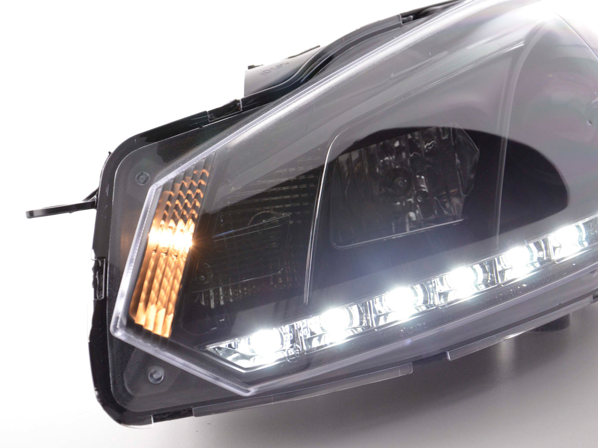 Scheinwerfer Set Daylight LED Tagfahrlicht VW Golf 6 Typ 1K 08- schwarz, Scheinwerfer, Fahrzeugbeleuchtung, Auto Tuning