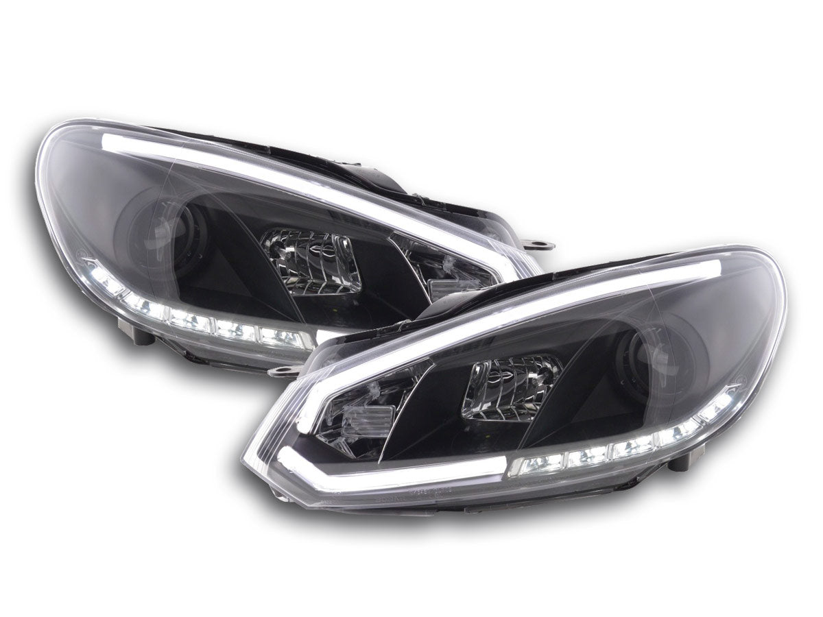 Scheinwerfer Set Daylight LED Tagfahrlicht VW Golf 6  08-12 schwarz
