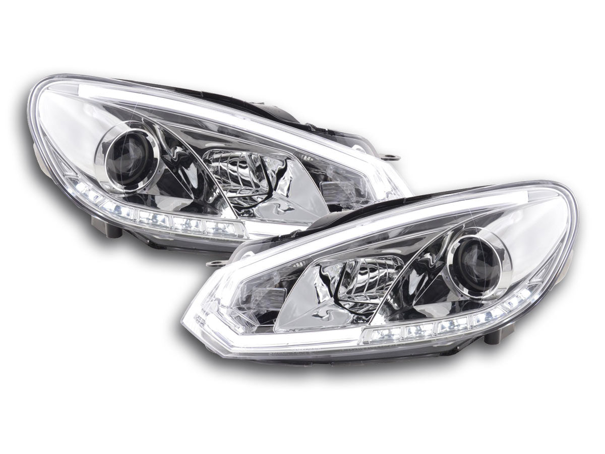 Scheinwerfer Set Daylight LED Tagfahrlicht VW Golf 6 Bj. 08-12 chrom