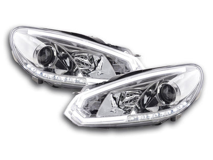 Scheinwerfer Set Daylight LED Tagfahrlicht VW Golf 6 Bj. 08-12 chrom