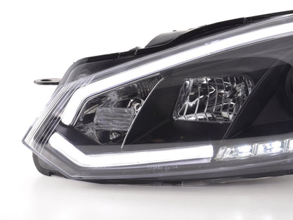 Scheinwerfer Set Daylight LED Tagfahrlicht VW Golf 6 Bj. 08-12 schwarz