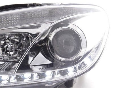 Scheinwerfer Set Daylight LED Tagfahrlicht VW Golf 6 Typ 1K Bj. 08- chrom für Rechtslenker