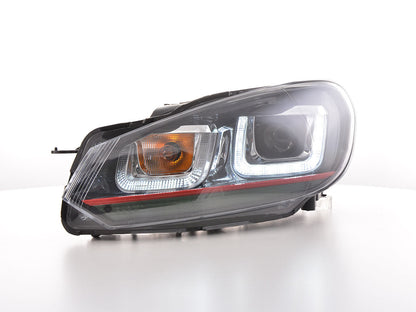 Scheinwerfer Set Daylight LED Tagfahrlicht VW Golf 6 Bj. 08-12 schwarz GTI-Look
