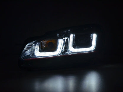 Scheinwerfer Set Daylight LED Tagfahrlicht VW Golf 6 Bj. 08-12 schwarz GTI-Look