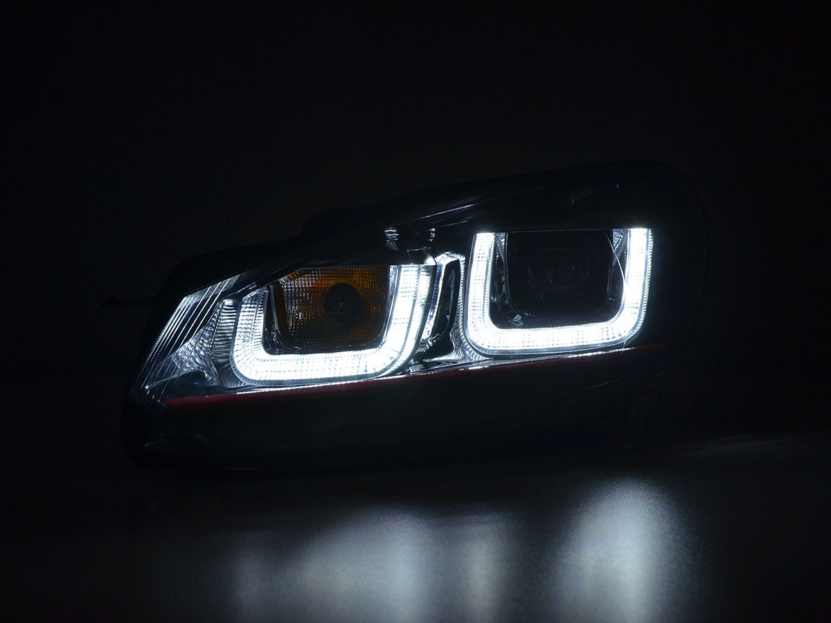 Scheinwerfer Set Daylight LED Tagfahrlicht VW Golf 6  08-12 schwarz
