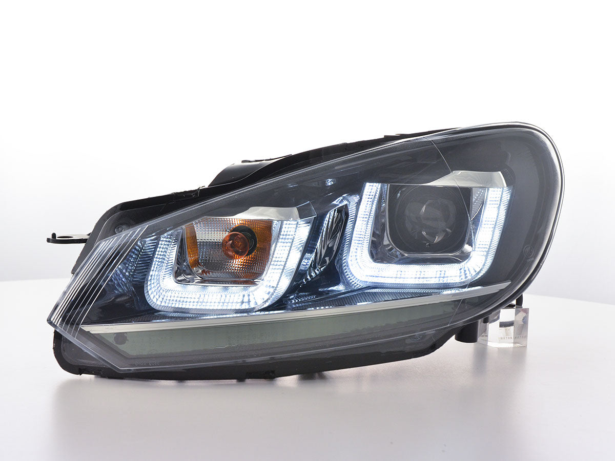 Scheinwerfer Set Daylight LED Tagfahrlicht VW Golf 6 Bj. 08-12 schwarz