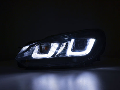 Scheinwerfer Set Daylight LED Tagfahrlicht VW Golf 6  08-12 schwarz