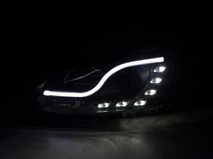 Scheinwerfer Set Daylight LED Tagfahrlicht VW Jetta 6 Bj. ab 2011 schwarz