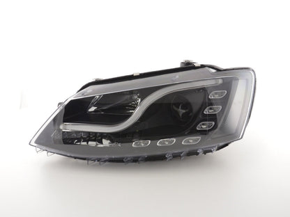 Scheinwerfer Set Daylight LED Tagfahrlicht VW Jetta 6 Bj. ab 2011 schwarz