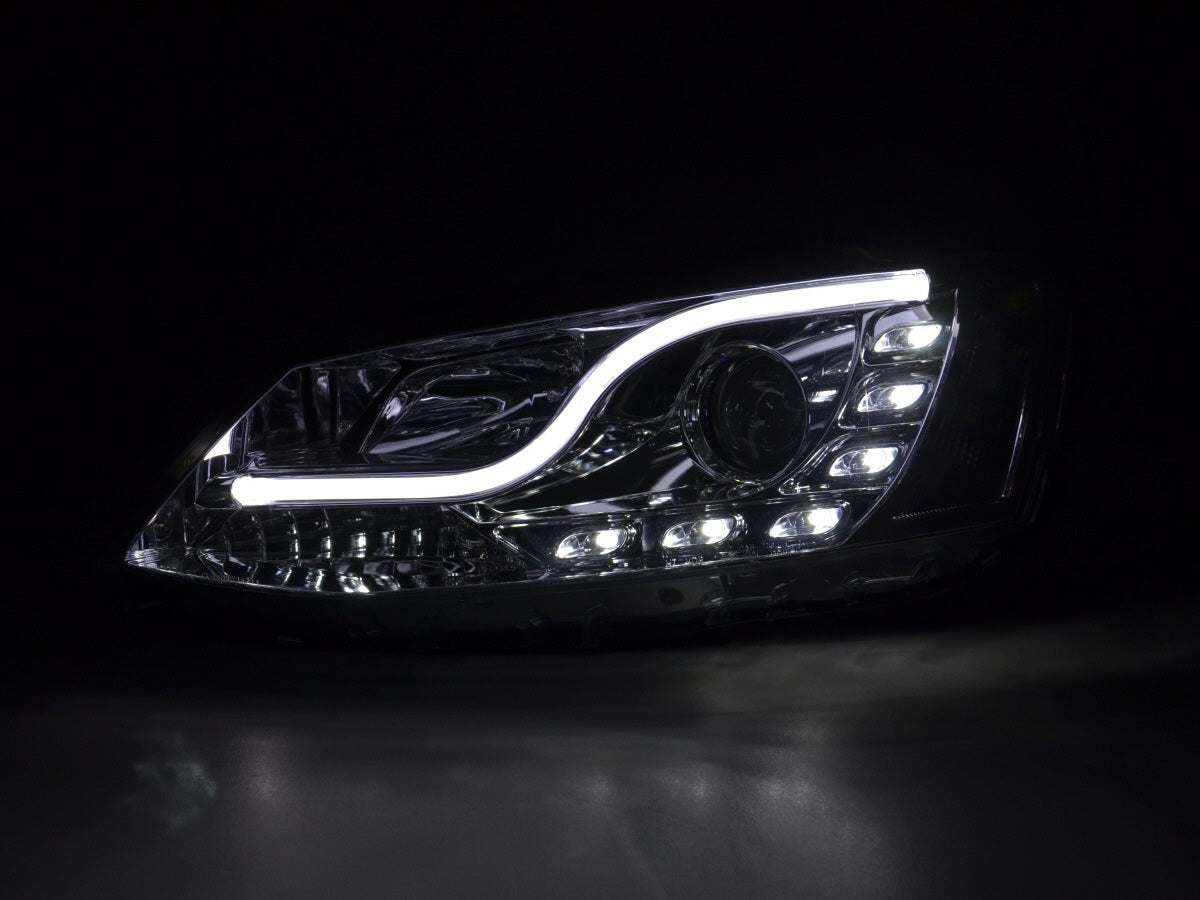 Scheinwerfer Set Daylight LED Tagfahrlicht VW Jetta 6 Bj. 11- chrom