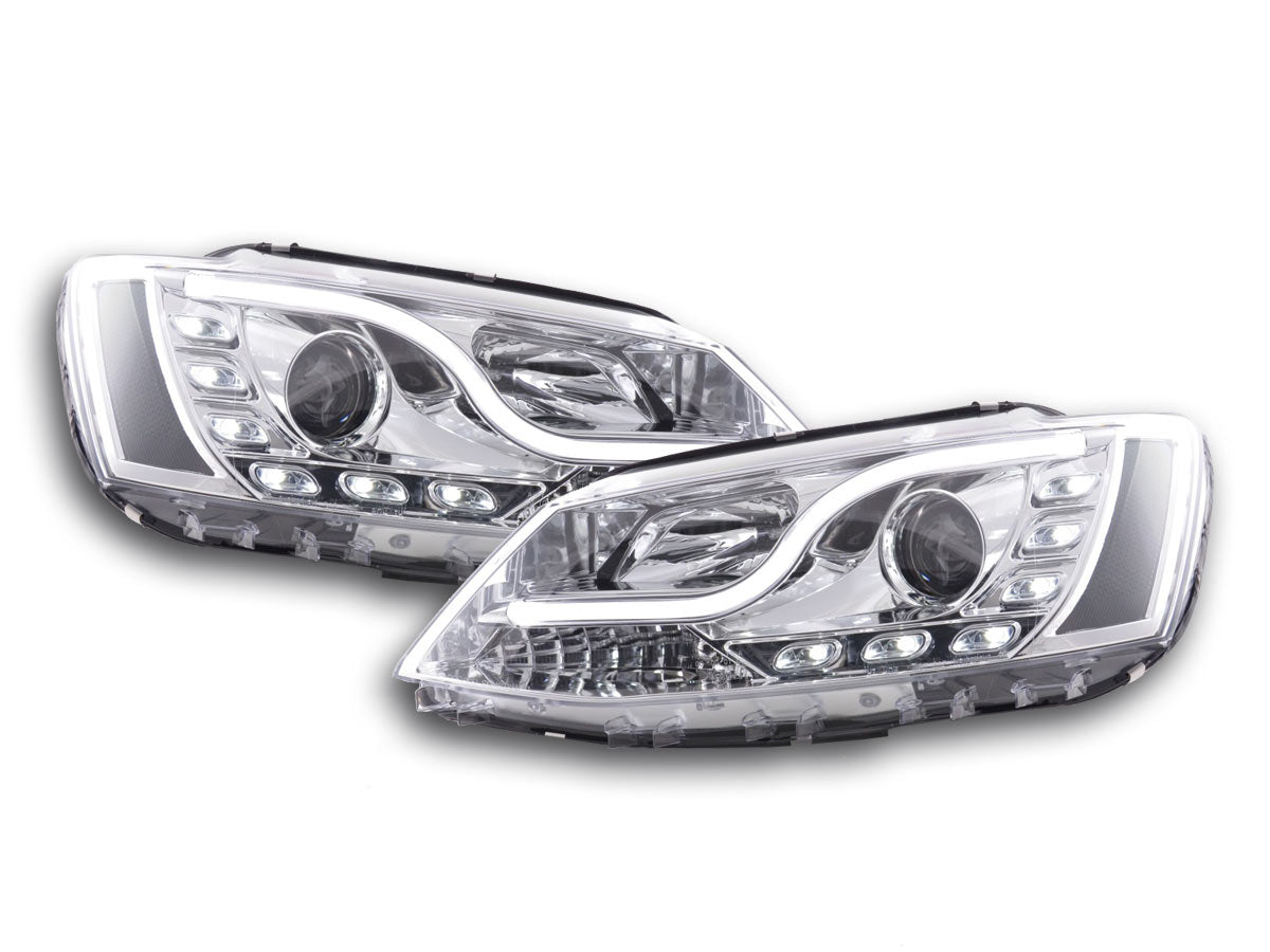 Scheinwerfer Set Daylight LED Tagfahrlicht VW Jetta 6 Bj. 11- chrom