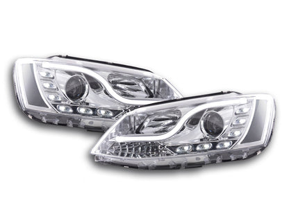 Scheinwerfer Set Daylight LED Tagfahrlicht VW Jetta 6 Bj. 11- chrom
