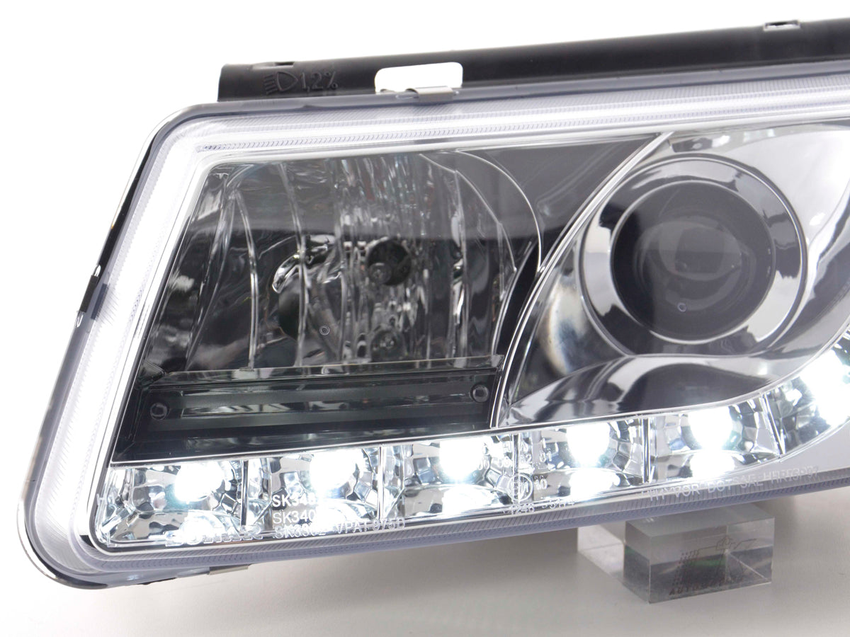 Scheinwerfer Set Daylight LED Tagfahrlicht VW Passat Typ 3B Bj. 97-00 chrom