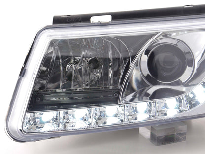 Scheinwerfer Set Daylight LED Tagfahrlicht VW Passat Typ 3B Bj. 97-00 chrom