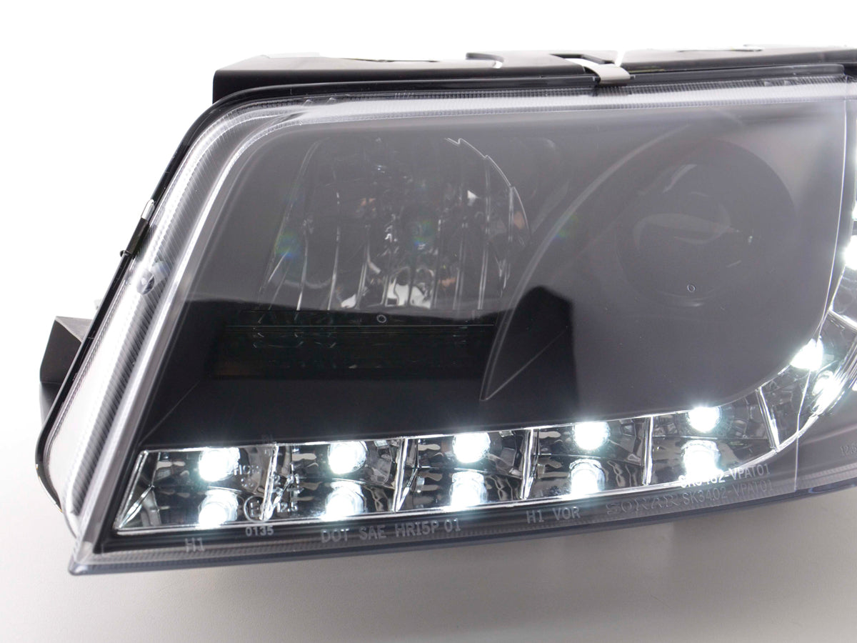 Scheinwerfer Set Daylight LED Tagfahrlicht VW Passat Typ 3BG Bj. 00-05 schwarz