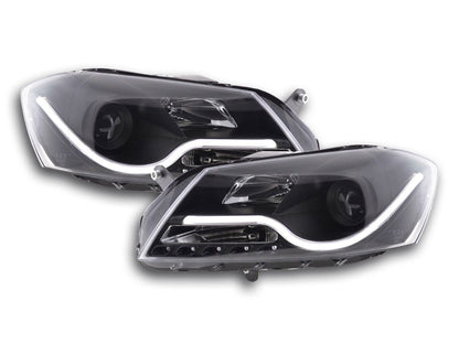 Scheinwerfer Set Daylight LED TFL-Optik VW Passat B7 3C Bj. 10- schwarz
