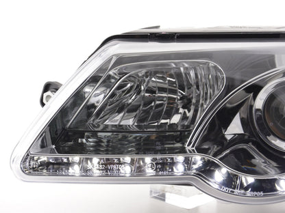 Scheinwerfer Set Daylight LED TFL-Optik VW Passat Typ 3C Bj. 05- chrom für Rechtslenker