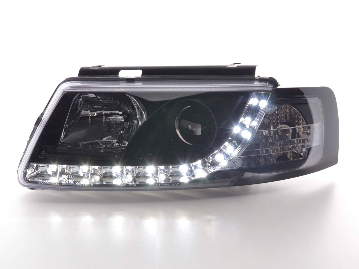 Scheinwerfer Set Daylight LED TFL-Optik VW Passat Typ 3B Bj. 97-00 schwarz
