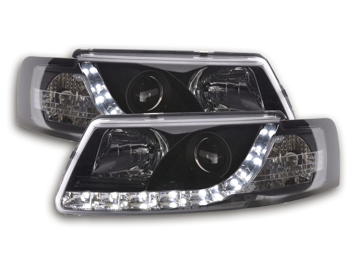 Scheinwerfer Set Daylight LED TFL-Optik VW Passat Typ 3B Bj. 97-00 schwarz