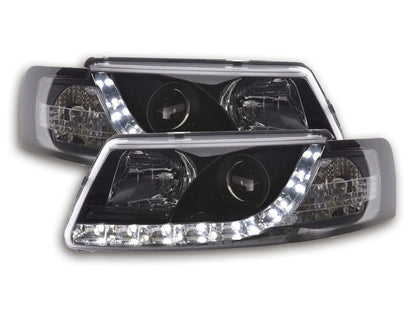Scheinwerfer Set Daylight LED TFL-Optik VW Passat Typ 3B Bj. 97-00 schwarz