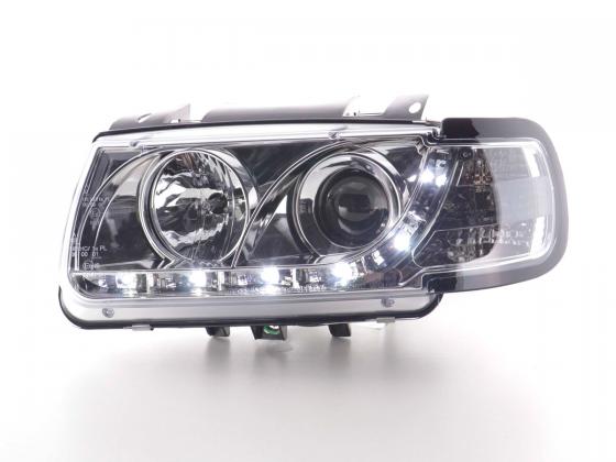 Scheinwerfer Set Daylight LED TFL-Optik VW Polo Typ 6N  94-99 chrom