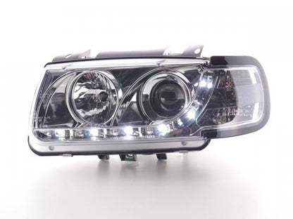 Scheinwerfer Set Daylight LED TFL-Optik VW Polo Typ 6N  94-99 chrom